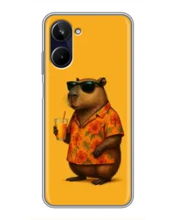 Чохол для Realme 10 з картинкою «Капібара на відпочинку»