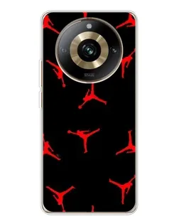 Чехол для Realme 11 Pro 5G с картинкой «Jordan Red Pattern» Чехол для Realme 11 Pro 5G с картинкой «Jordan Red Pattern»