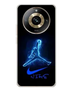 Чехол для Realme 11 Pro 5G с картинкой «Jordan Neon Blue»