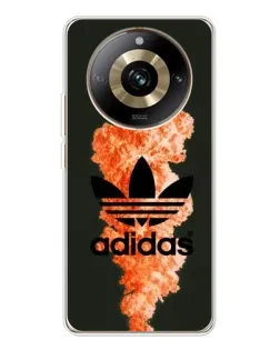Чехол для Realme 11 Pro 5G с картинкой «Оранжевый дым Adidas»