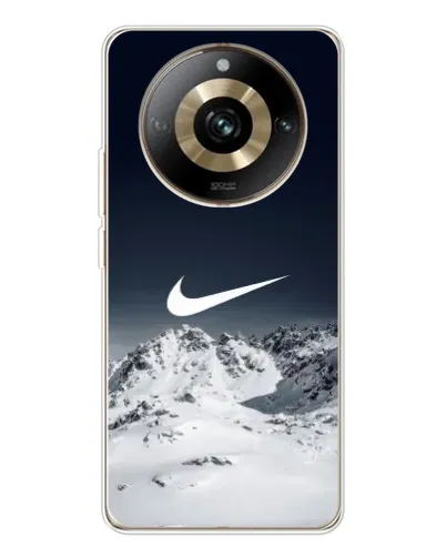 Чехол для Realme 11 Pro 5G с картинкой «Nike — зимние горы»