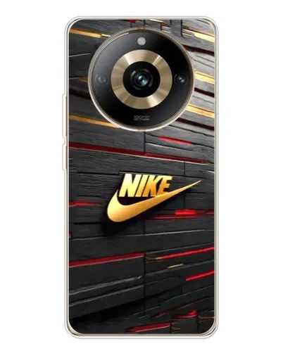 Чехол для Realme 11 Pro 5G с картинкой «Золотой Nike на металле»