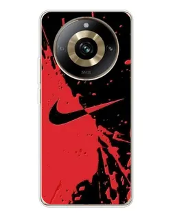 Чохол для Realme 11 Pro 5G з картинкою «Червоні бризки Nike» Чохол для Realme 11 Pro 5G з картинкою «Червоні бризки Nike»