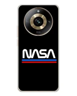 Чехол для Realme 11 Pro 5G с картинкой «NASA — классика Red Blue» Чехол для Realme 11 Pro 5G с картинкой «NASA — классика Red Blue»