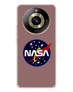 Чехол для Realme 11 Pro 5G с картинкой «NASA — ретро космос» Чехол для Realme 11 Pro 5G с картинкой «NASA — ретро космос»