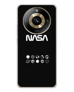 Чехол для Realme 11 Pro 5G с картинкой «NASA — технический принт» Чехол для Realme 11 Pro 5G с картинкой «NASA — технический принт»