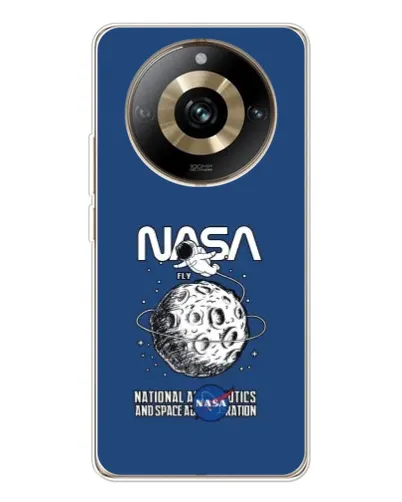Чехол для Realme 11 Pro 5G с картинкой «NASA — лунная миссия»
