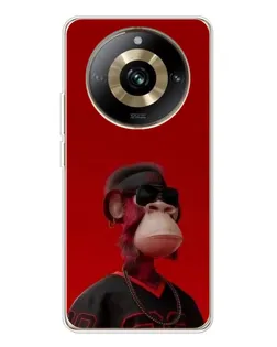 Чехол для Realme 11 Pro 5G с картинкой «Bored Ape в красном» Чехол для Realme 11 Pro 5G с картинкой «Bored Ape в красном»
