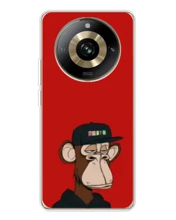 Чехол для Realme 11 Pro 5G с картинкой «Bored Ape — красный фон» Чехол для Realme 11 Pro 5G с картинкой «Bored Ape — красный фон»