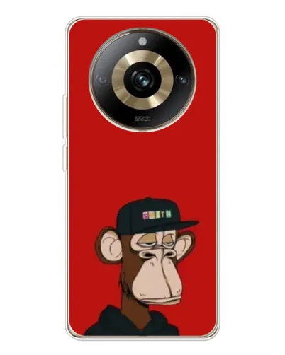 Чехол для Realme 11 Pro 5G с картинкой «Bored Ape — красный фон»