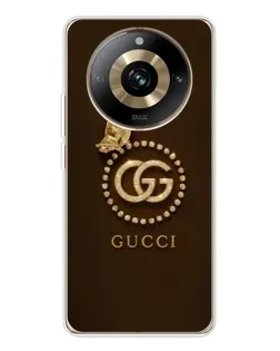 Чехол для Realme 11 Pro 5G с картинкой «Gucci — золотая бабочка»