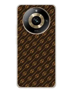 Чехол для Realme 11 Pro 5G с картинкой «Gucci — золотые диагонали»
