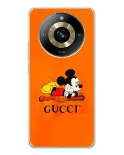 Чехол для Realme 11 Pro 5G с картинкой «Микки Маус Gucci — оранж»