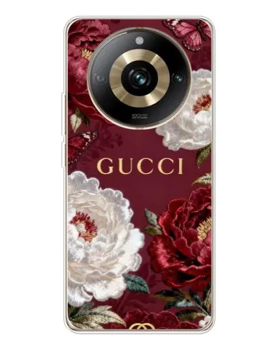 Чехол для Realme 11 Pro 5G с картинкой «Gucci — бордовые розы» Чехол для Realme 11 Pro 5G с картинкой «Gucci — бордовые розы»