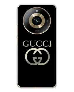 Чехол для Realme 11 Pro 5G с картинкой «Gucci — золото на черном»