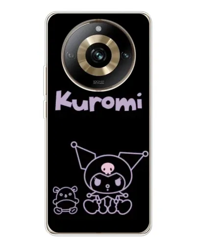 Чехол для Realme 11 Pro 5G с картинкой «Kuromi — черный минимализм»