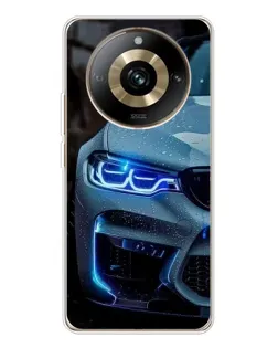 Чехол для Realme 11 Pro 5G с картинкой «Взгляд BMW с синими фарами»