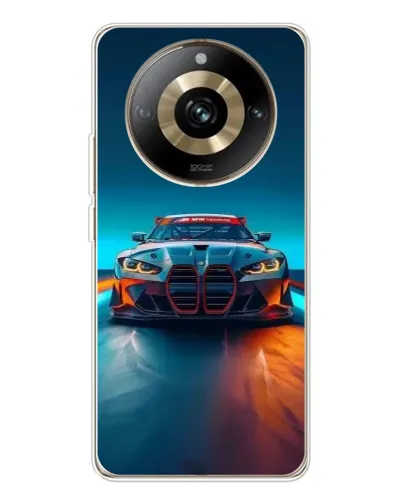 Чехол для Realme 11 Pro 5G с картинкой «BMW — огни неона» Чехол для Realme 11 Pro 5G с картинкой «BMW — огни неона»