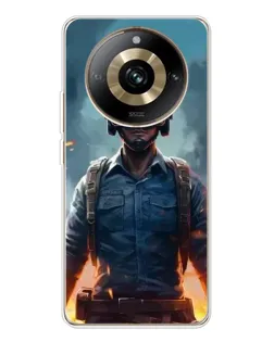 Чехол для Realme 11 Pro 5G с картинкой «PUBG — реалистичный герой»