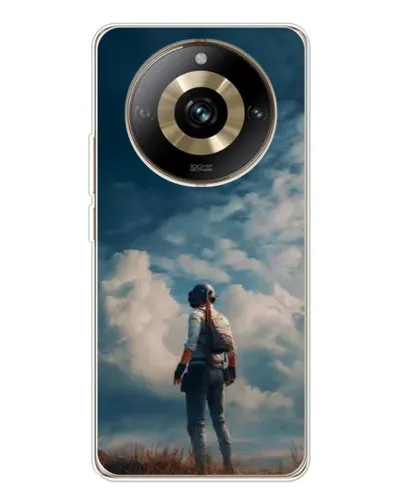 Чехол для Realme 11 Pro 5G с картинкой «Герой PUBG на скале»
