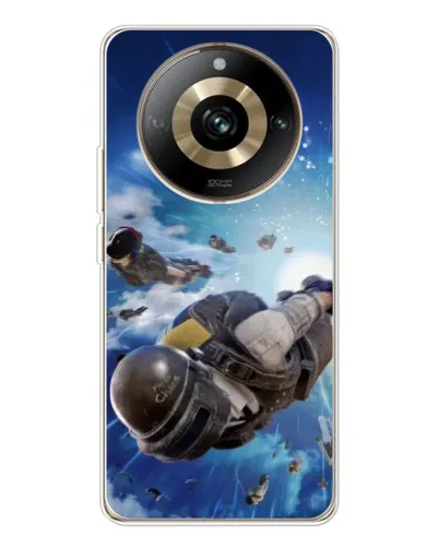 Чехол для Realme 11 Pro 5G с картинкой «Десант PUBG — прыжок»
