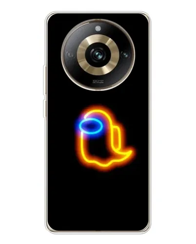 Чехол для Realme 11 Pro 5G с картинкой «Among Us неоновое сияние»