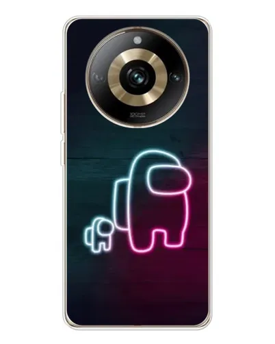 Чехол для Realme 11 Pro 5G с картинкой «Among Us неон-арт»