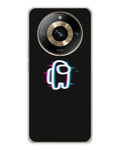Чехол для Realme 11 Pro 5G с картинкой «Among Us неон»
