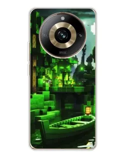 Чехол для Realme 11 Pro 5G с картинкой «Minecraft лесной пейзаж»