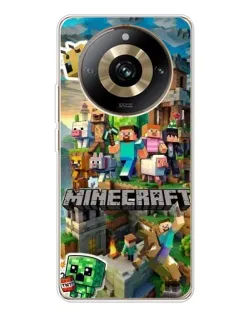 Чехол для Realme 11 Pro 5G с картинкой «Замок Minecraft»