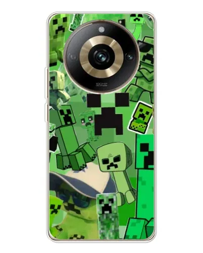 Чехол для Realme 11 Pro 5G с картинкой «Криперы Minecraft»