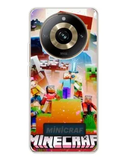 Чехол для Realme 11 Pro 5G с картинкой «Minecraft герои игры»