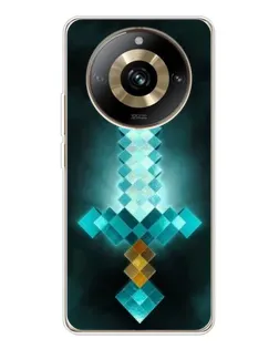 Чехол для Realme 11 Pro 5G с картинкой «Алмазный меч неон»