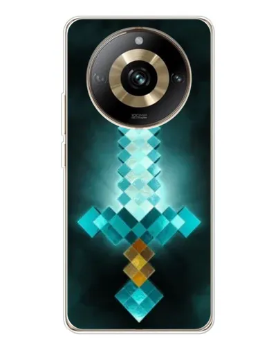 Чехол для Realme 11 Pro 5G с картинкой «Алмазный меч неон»
