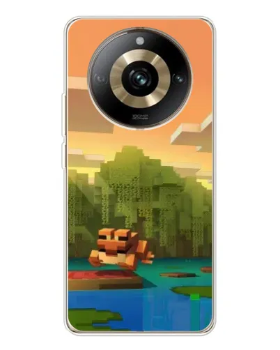 Чехол для Realme 11 Pro 5G с картинкой «Майнкрафт закат солнца»