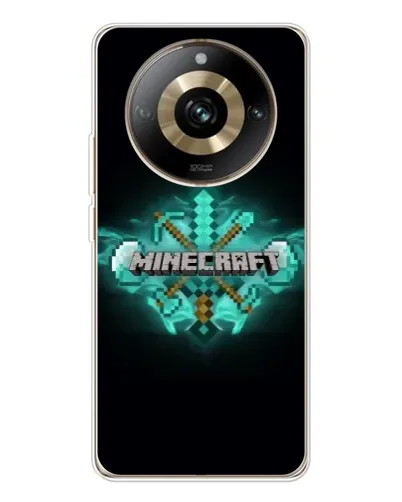 Чехол для Realme 11 Pro 5G с картинкой «Minecraft Diamond лого»
