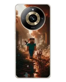 Чехол для Realme 11 Pro 5G с картинкой «Стив в лесу»