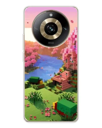 Чехол для Realme 11 Pro 5G с картинкой «Розовое дерево Minecraft»