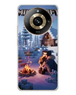 Чехол для Realme 11 Pro 5G с картинкой «Зимний Minecraft»