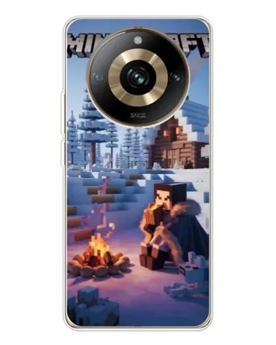 Чехол для Realme 11 Pro 5G с картинкой «Зимний Minecraft»