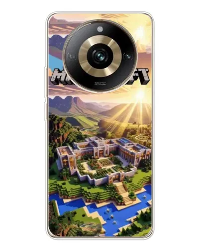 Чехол для Realme 11 Pro 5G с картинкой «Minecraft панорама»
