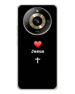 Чехол для Realme 11 Pro 5G с картинкой «Сердце - Jesus»