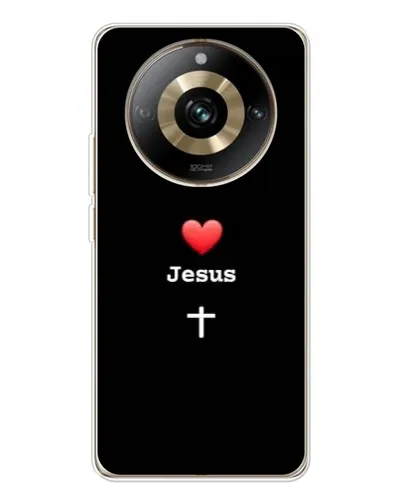 Чехол для Realme 11 Pro 5G с картинкой «Сердце - Jesus» Чехол для Realme 11 Pro 5G с картинкой «Сердце - Jesus»