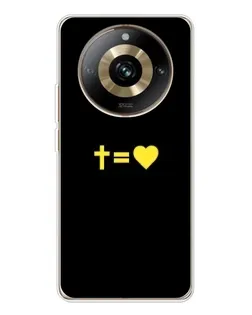 Чехол для Realme 11 Pro 5G с картинкой «Сердце и Крест»
