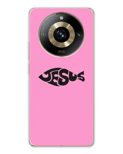Чехол для Realme 11 Pro 5G с картинкой «Розовый символ Jesus» Чехол для Realme 11 Pro 5G с картинкой «Розовый символ Jesus»