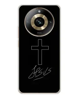 Чехол для Realme 11 Pro 5G с картинкой «Графический крест Jesus»