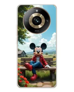 Чехол для Realme 11 Pro 5G с картинкой «Микки на скамейке»