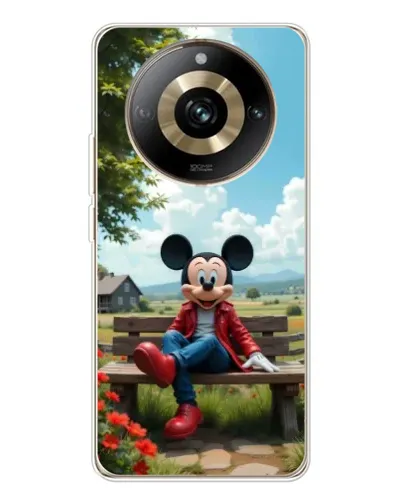 Чехол для Realme 11 Pro 5G с картинкой «Микки на скамейке»