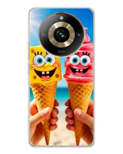 Чехол для Realme 11 Pro 5G с картинкой «Спанч Боб мороженое»