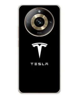 Чехол для Realme 11 Pro 5G с картинкой «Tesla White Logo»